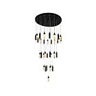 CWI Lighting Olinda 1606P33-37-101 74W Black LED Chandelier