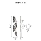 CWI Lighting 1715W8-4-101 24W Black LED Wall Light