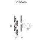 CWI Lighting 1715W8-4-624 24W Brass LED Wall Light