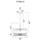 CWI Lighting 1717P50-101 30W Black LED Chandelier