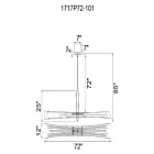 CWI Lighting 1717P72-101 45W Black LED Chandelier