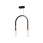 CWI Lighting 1725P22-2-101 Curva 16W 22" Black Chandelier CCT Selectable
