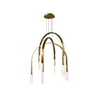 CWI Lighting 1725P38-6-624 Curva 35W 38" Black Chandelier CCT Selectable