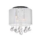 CWI Lighting Water Drop 5006C10C-R (W) Chrome 4 Lights 160W Flush Mount