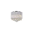 CWI Lighting Water Drop 5006C14C-R (S) Chrome 6 Lights 240W Flush Mount