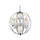 CWI Lighting Abia 5025P22C-5 Chrome 5 Lights 300W Chandelier