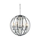 CWI Lighting Abia 5025P34C-8 Chrome 8 Lights 480W Chandelier