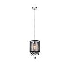 CWI Lighting Radiant 5062P6C-1 (Clear + B) Chrome 1 Light 40W Pendant