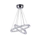 CWI Lighting Ring 5080P20ST-2R Chrome 12 Lights 12W LED Chandelier