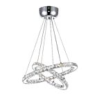 CWI Lighting Ring 5080P24ST-2R Chrome 15 Lights 15W LED Chandelier