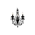 CWI Lighting Keen 5095P16B-3 Black 3 Lights 180W Chandelier