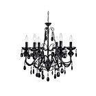 CWI Lighting Keen 5095P22B-6 Black 6 Lights 360W Chandelier