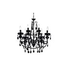 CWI Lighting Keen 5095P22B-6 Black 6 Lights 360W Chandelier