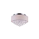 CWI Lighting Dash 5443C18C (Off White) Chrome 4 Lights 240W Flush Mount