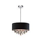 CWI Lighting Dash 5443P18C (Black) Chrome 4 Lights 240W Chandelier