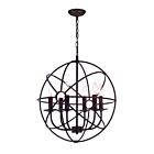 CWI Lighting Arza 5464P18DB Brown 6 Lights 360W Chandelier
