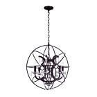 CWI Lighting Campechia 5465P22DB Brown 6 Lights 360W Chandelier