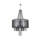 CWI Lighting Amelia 5475P20C-6 Black Chrome 6 Lights 360W Chandelier