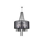CWI Lighting Amelia 5475P20C-6 Black Chrome 6 Lights 360W Chandelier