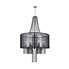 CWI Lighting Amelia 5475P20C-6 Black Chrome 6 Lights 360W Chandelier