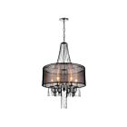 CWI Lighting Amelia 5475P20C-6 Brown Chrome 6 Lights 360W Chandelier