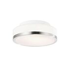 CWI Lighting Frosted 5479C8SN-R Satin Nickel 1 Light 60W Flush Mount