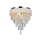 CWI Lighting Franca 5523C16C (Off White) Chrome 4 Lights 160W Flush Mount