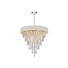CWI Lighting Franca 5523P22C (Off White) Chrome 8 Lights 320W Chandelier