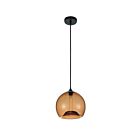 CWI Lighting Glass 5553P12- Amber Black 1 Light 60W Pendant