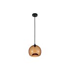 CWI Lighting Glass 5553P12- Amber Black 1 Light 60W Pendant
