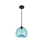 CWI Lighting Glass 5553P12- Blue Black 1 Light 60W Pendant