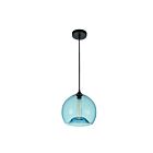 CWI Lighting Glass 5553P12- Blue Black 1 Light 60W Pendant