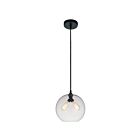 CWI Lighting Glass 5553P12 - Clear (2L) Black 2 Lights 120W Pendant
