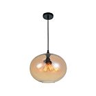 CWI Lighting Glass 5553P16 -Amber Black 4 Lights 240W Chandelier