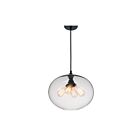 CWI Lighting Glass 5553P16-Clear Black 4 Lights 240W Chandelier