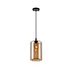 CWI Lighting Glass 5553P7-Cognac Black 1 Light 60W Pendant