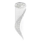 CWI Lighting Ribbon 6629C24C Chrome 8 Lights 280W Flush Mount