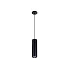 CWI Lighting Stowe 7117P3-1-101-B Black And Wood 1 Light 10W LED Pendant