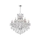 CWI Lighting Maria Theresa 8318P36C-25 (Clear) Chrome 25 Lights 1500W Chandelier