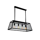 CWI Lighting Alyson 9601P31-4-101 Black 4 Lights 240W Chandelier