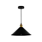 CWI Lighting Brave 9605P14-1-101-B 1-Light 60W Black Mini Pendant