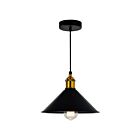 CWI Lighting Brave 9605P8-1-101-B Black 1-Light 60W Mini Pendant