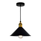 CWI Lighting Brave 9605P8-1-101-B Black 1-Light 60W Mini Pendant