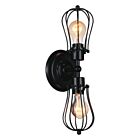 CWI Lighting Tomaso 9610W6-2-101 Black 2 Lights 120W Wall Sconce