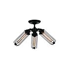 CWI Lighting Benji 9624C23-3-101 Black 3 Lights 180W Flush Mount