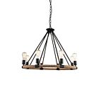 CWI Lighting Ganges 9671P33-8-101 Black 8 Lights 480W Chandelier