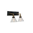 CWI Lighting Eustis 9735W15-2-101 Black And Gold Brass 2 Lights 120W Wall Sconce