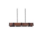 CWI Lighting Pago 9748P42-3-101 Black And Wood 3 Lights 21W Chandelier