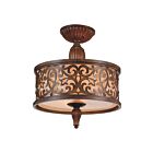 CWI Lighting Nicole 9807C14-3-116 Brushed Chocolate 3 Lights 180W Flush Mount