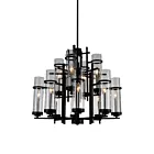 CWI Lighting Sierra 9827P30-12-101-A Black 12 Lights 720W Chandelier